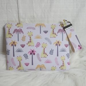 Giraffe Print Wristlet Clutch - Multicolor